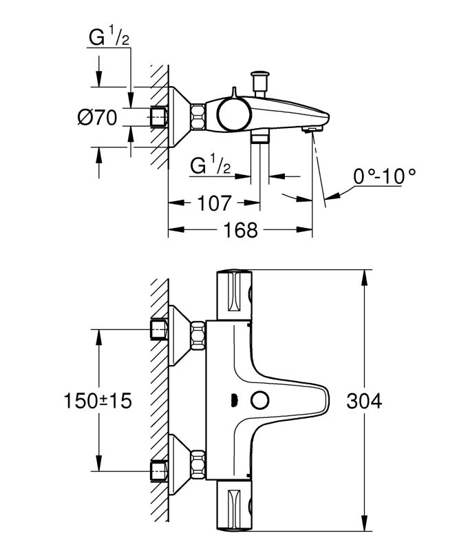 Термостат для ванни Grohe Grohtherm 800 (34576000)
