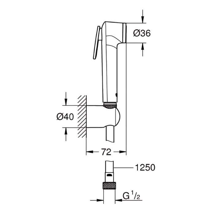 Душовий набір Grohe Tempesta-F Trigger Spray 30 1 режим (1025302431)
