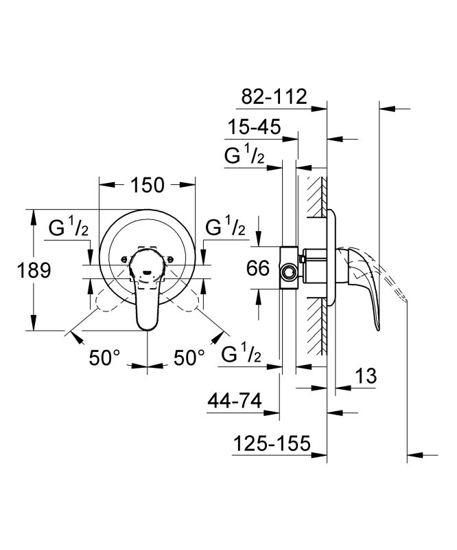 Змішувач для душу Grohe Euroeco New (32742000)