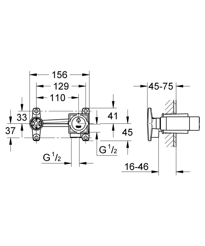 Прихована частина змішувача для раковини Grohe Non Rapido OHM (23200000)