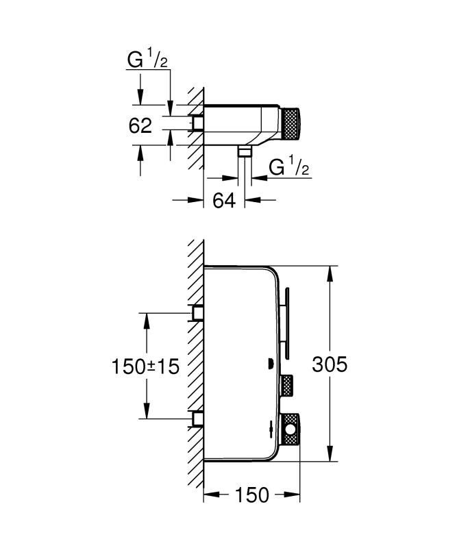 Термостат для душу Grohe Grohtherm SmartControl (34719000)