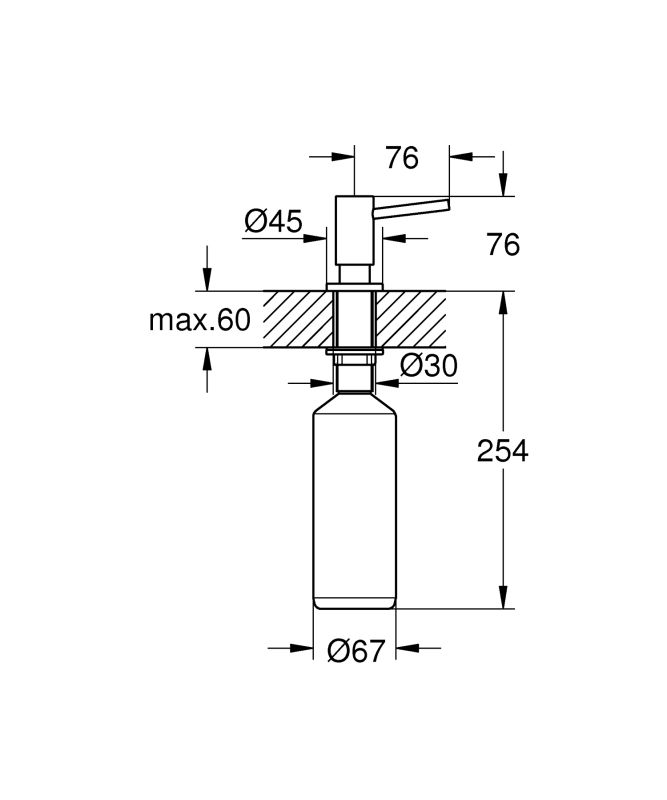 Дозатор для миючого засобу Grohe (40535000)