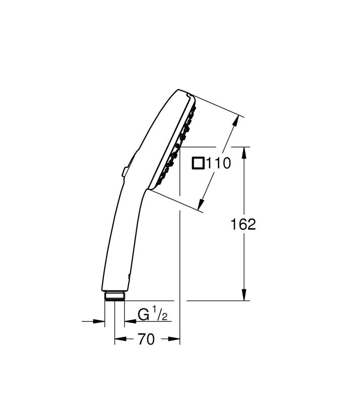 Ручний душ, 3 режими струменю Grohe New Tempesta Cube 100 (27572003)