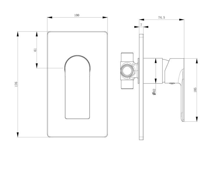 Змішувач для гігієнічного душу HAIBA ALEX 002 INNER (HB3978)
