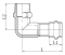 Коліно 90° ЗР Koer KQ.L3510M Press-Inox AISI 304 35x1" (KR6420)