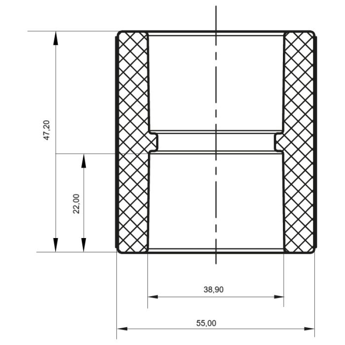 З'єднувальна муфта 40 PPR Koer K0004.PRO (KP0006)