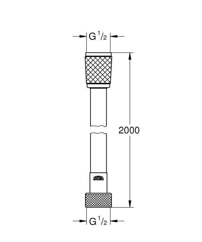 Душовий шланг 2000 Grohe Relexaflex (28155001)