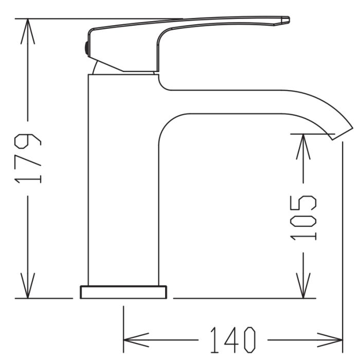 Змішувач для умивальника KOER KB-10037-12 (Колір матове золото) (KR6000)