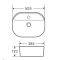 Раковина накладна Mixxus Premium ELLIPSE-0203 510х375х120mm з отвором під змішувач (MP6678)