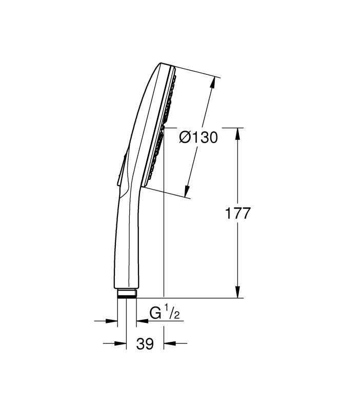 Ручний душ, 3 режими струменю Grohe Rainshower SmartActive (26574000)