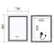 Дзеркало Mixxus Premium FLASH MR21-70x90 з Led Touch, Anti-fog, димером, регулятором яскравості, годинником (MP6618)