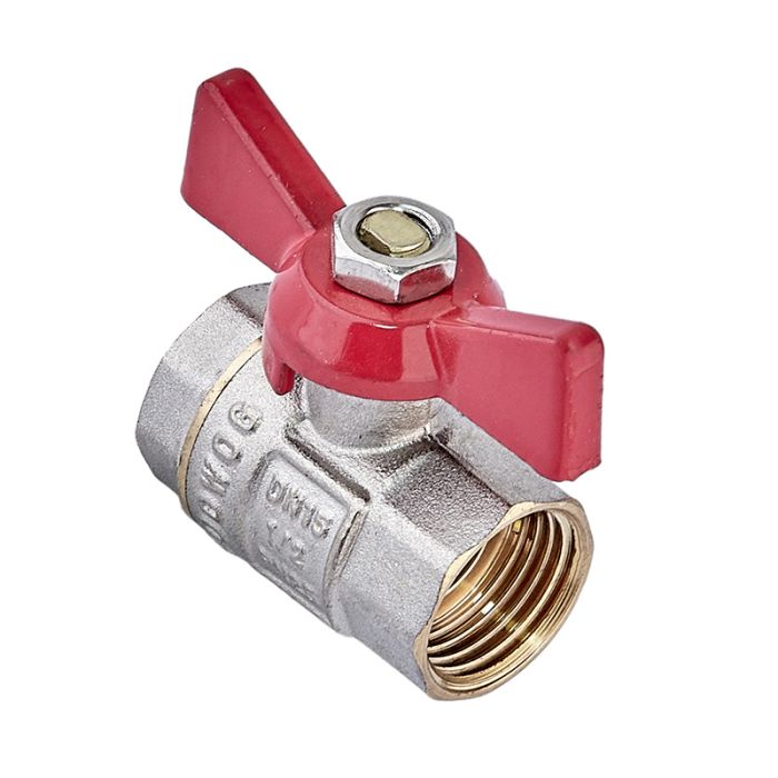 Кран кульовий Waterpro WP602-15FFW - 1/2" ГГМ (сталевий метелик) (WP3290)