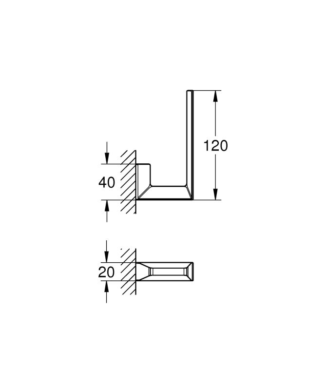 Тримач для запасного рулону туалетного паперу Grohe Selection Cube (40784000)