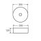 Раковина накладна Mixxus Premium TOPPER-0102 365х365х125mm (MP6680)