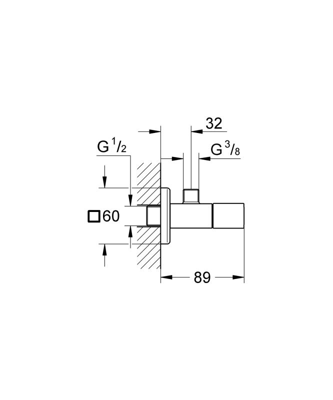 кутовий вентиль Grohe Universal Cube (22012000)