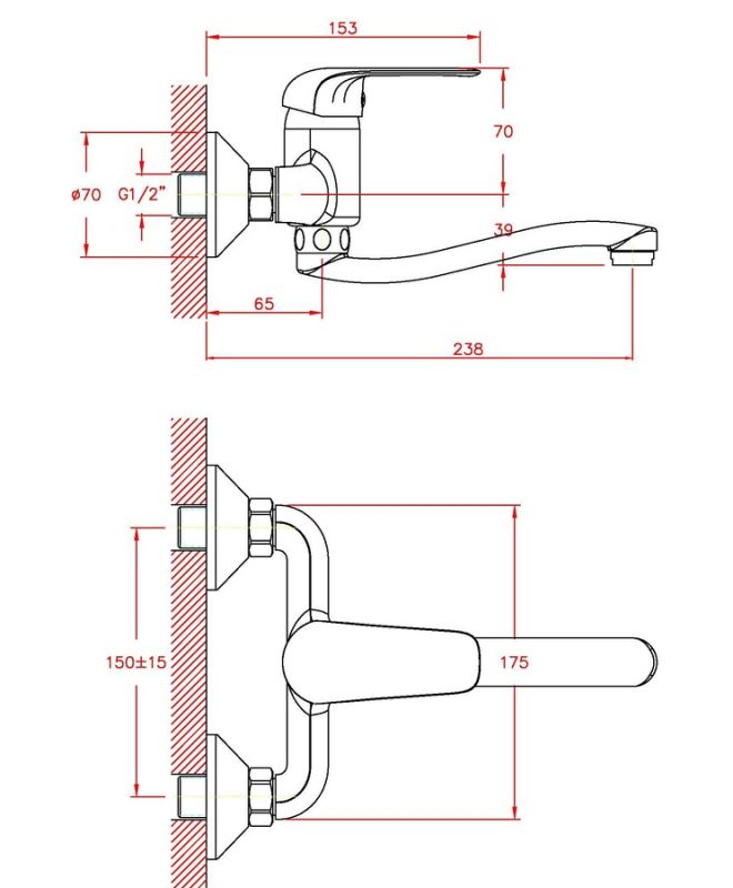 Змішувач для кухні Haiba Dario 005 (HB0857)