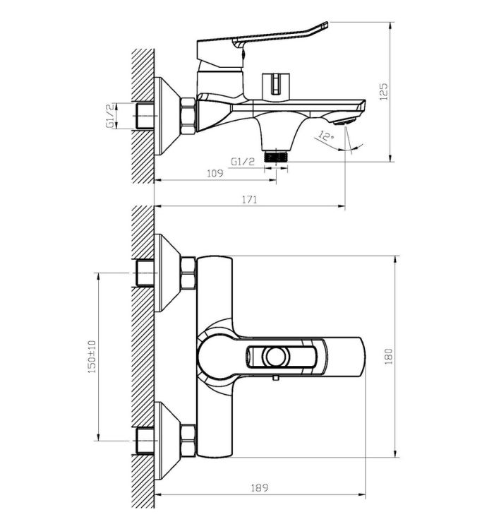 Змішувач для ванни Haiba Adel 009 (HB1007)