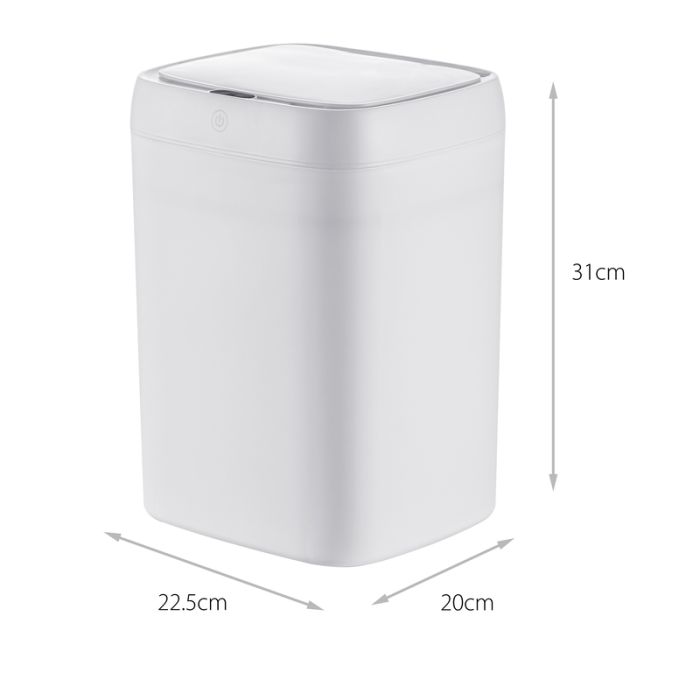 Відро для сміття сенсорне прямокутне Mixxus Wave-TC0314 White 14 л (колір білий) (MI8404)