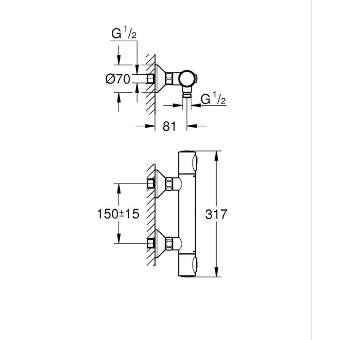 Термостат для душу Grohe Grohtherm 500 (347932430)