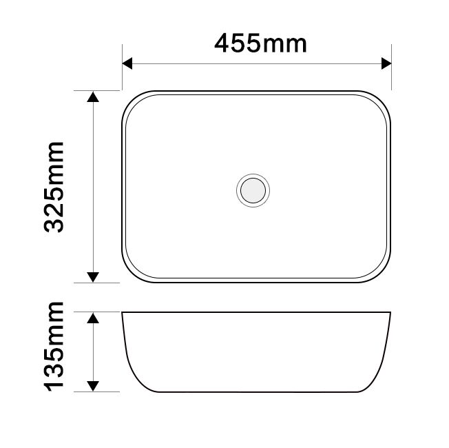 Раковина накладна MIXXUS PREMIUM DIVERSE-0114 MARBLE 455х325х135mm (MP6545)