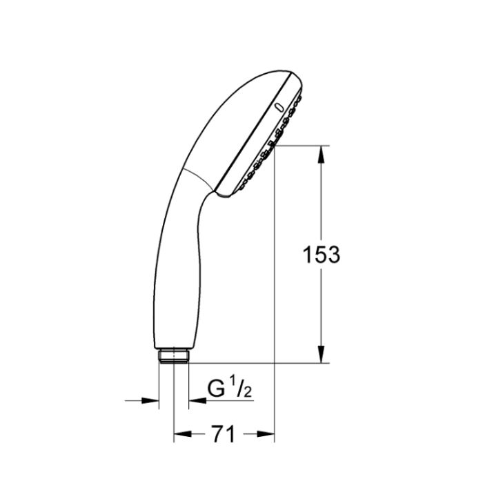 Ручний душ, 3 режими струменю Grohe New Tempesta Classic (28419002)