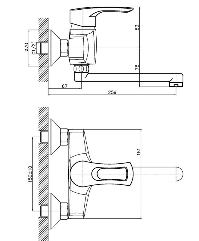 Змішувач для кухні Haiba Hansberg 005 (HB0192)
