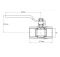 Кран кульовий Koer KG.204 - 1/2" FF ГГВ (газ) (KR4960)
