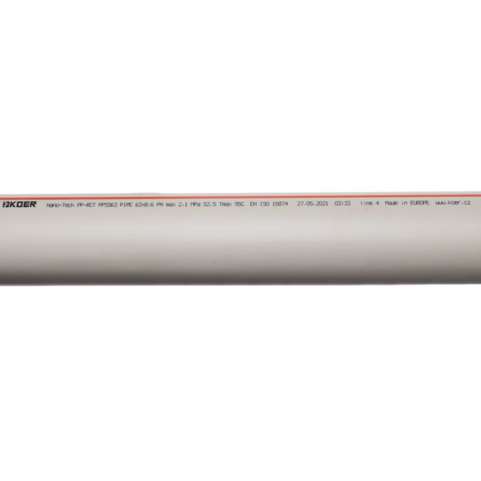 Труба поліпропіленова PN16 Koer PPR 63x8,6 (KR3078)