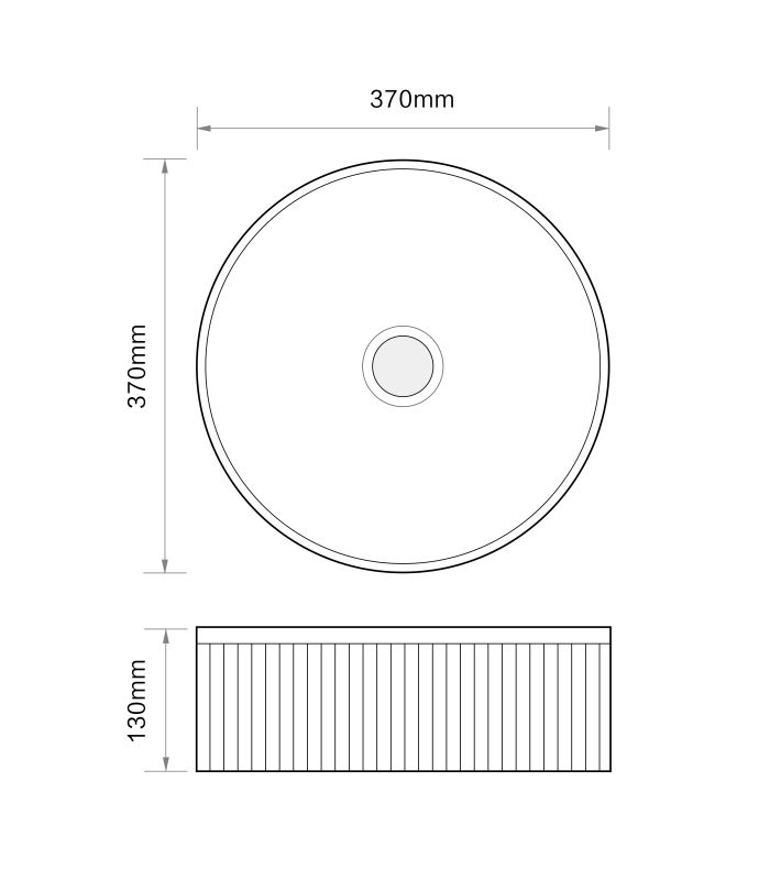 Раковина накладна Mixxus Premium WAVE-0102 MARBLE 370х370х130mm (MP6528)