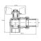 Кран з американкою 3/4" "антіпротечка"(Koer KR.228.W-Gi) кутовий білий (KR0193)