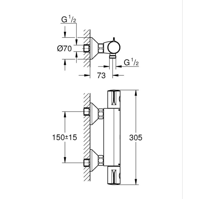 Термостат для душу Grohe Grohtherm 800 (1022022430)