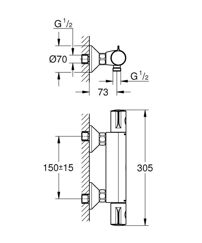 Термостат для душу Grohe Grohtherm 800 (34558000)