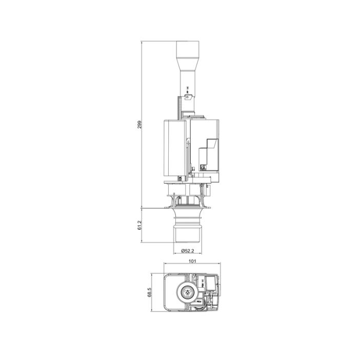 Арматура СПУСКНА для інсталяції KT-0407 KOER KT-1201 (KR5645)