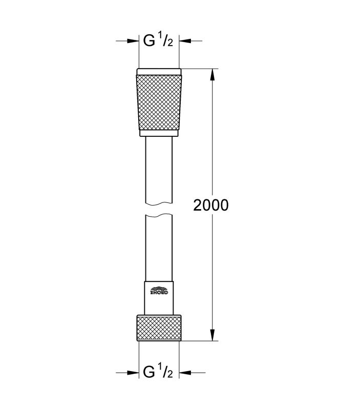 Душовий шланг 2000 Grohe Silverflex (27137000)