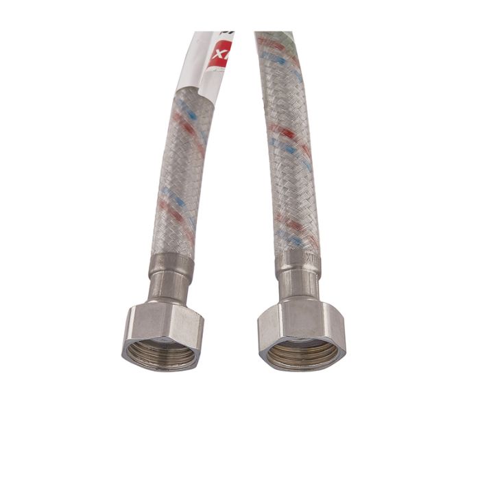 Гнучкий шланг для підключення води гайка 1/2'' - гайка 1/2'' (180 см) (силик. оболонка) Zerix (ZX3015)