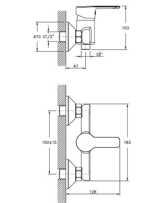 Змішувач для душа Haiba Marco 003 (HB0875)