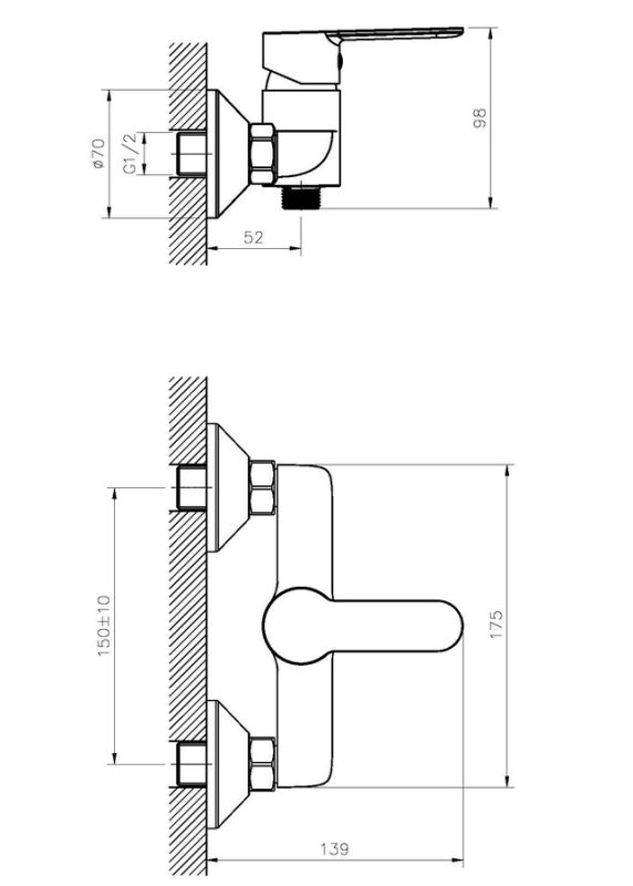 Змішувач для душа Haiba Daniel 003 (HB1011)