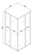 Душова кабіна без піддону Mixxus CUBIC SC01-90x90x185-TR CHROME прозоре скло 4мм (MI6906)
