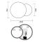 Дзеркало Mixxus Premium TOPPER MC01-100x75 з Led Touch, Anti-fog, димером (3-6,5kK) (MP6631)