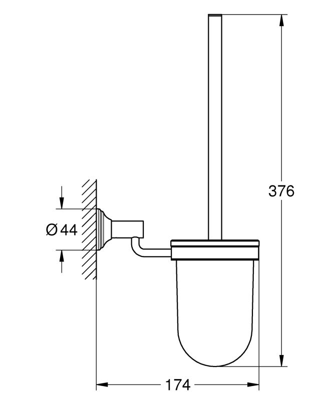 Туалетний йоржик у комплекті Grohe Essentials Authentic (40658001)
