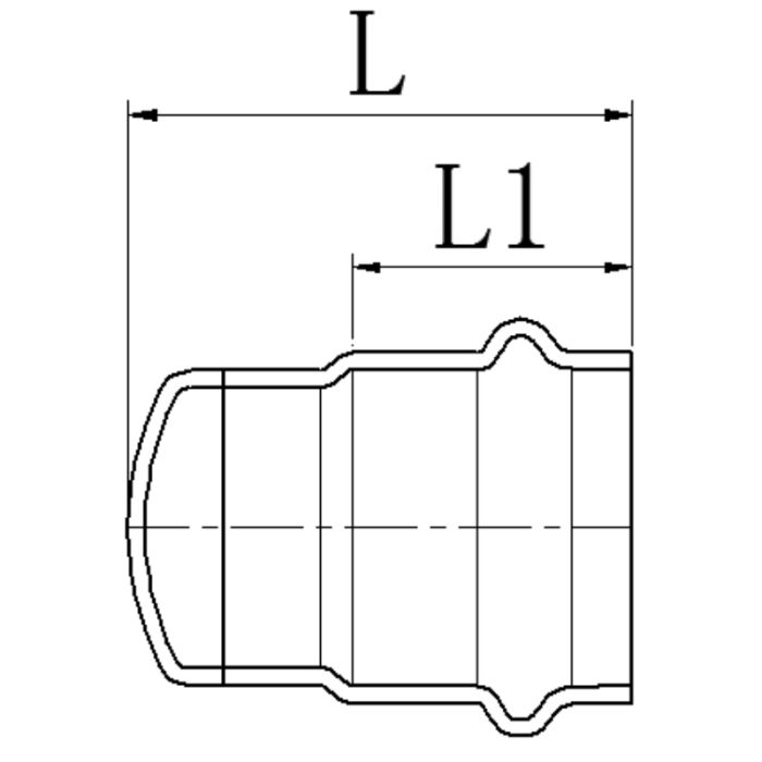 Заглушка Koer KQ.P35 Press-Inox AISI 304 35 (KR6450)