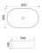 Раковина накладна Mixxus Premium ELLIPSE-0109 GRAY 500x300x140mm (MP6653)
