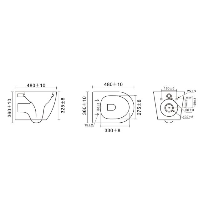 Унітаз підвісний Mixxus Premium BEVEL-0304-T1 BLACK 480x360x360mm сист. змиву TORNADO 1.0 (MP6677)