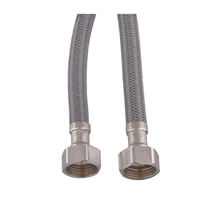 Гнучке підведення Zerix ZHN-02-F1/2"xM10-080 (нейлонове обплетення, гайки нерж) (пара) (ZX5159)