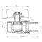 Кран з американкою 1" (Koer KR.227.W) білий (KR0098)
