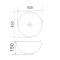 Раковина накладна Mixxus Premium ELLIPSE-0205 430х430х150mm з переливом (MP6530)