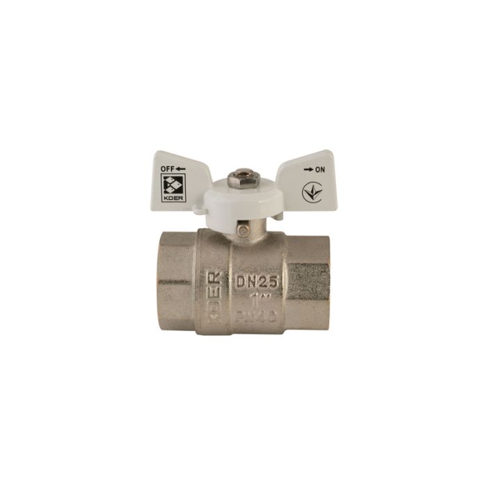Кран кульовий Koer 1" ГГМ (KR.217.W) білий (KR0180)