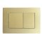Панель змиву Koer KT-0612-12 240x160x10mm з нержавіючої сталі, кнопка квадр. (колір матове золото) (KR6121)