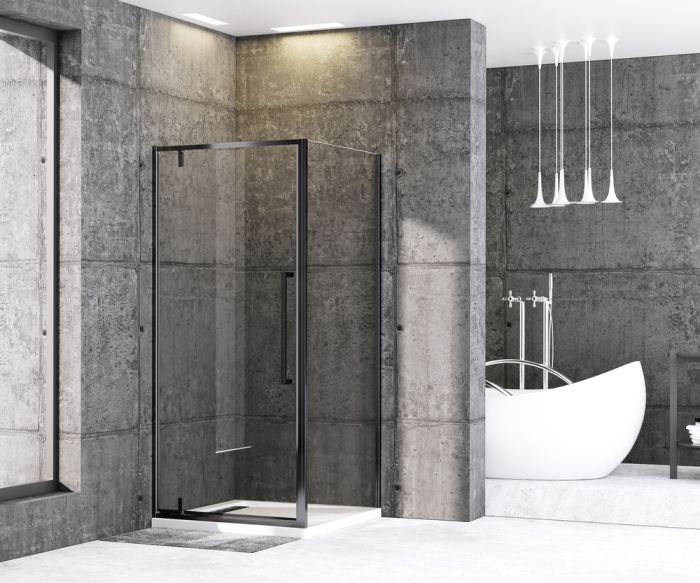 Душова кабіна без піддону Mixxus Premium BEVEL SC01-90x90x195-TR Black прозоре скло 6мм (MI6864)