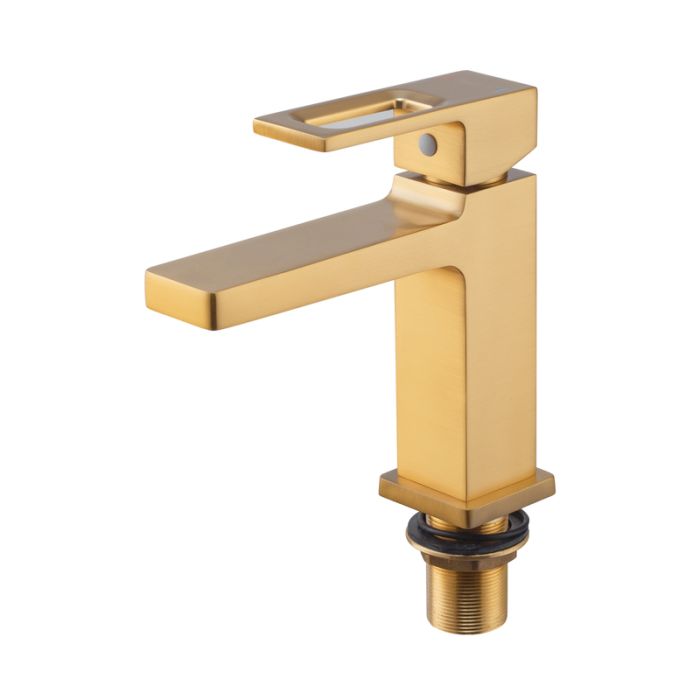 Змішувач для умивальника Haiba KANT 001 BRUSHED GOLD (HB9605)